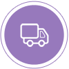 A purple truck icon, for Employee Vehicle Management
