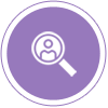 A magnifying glass icon, see who is working at your business
